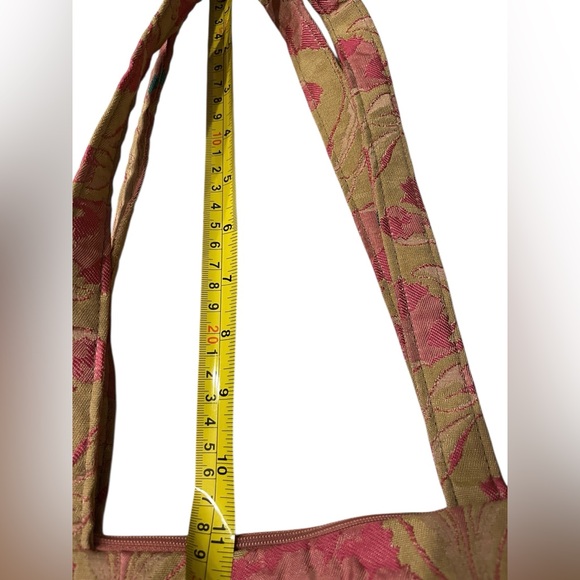 Maruca Floral Patterned Tote Bag - Pink and Gold Color - Picture 10 of 10